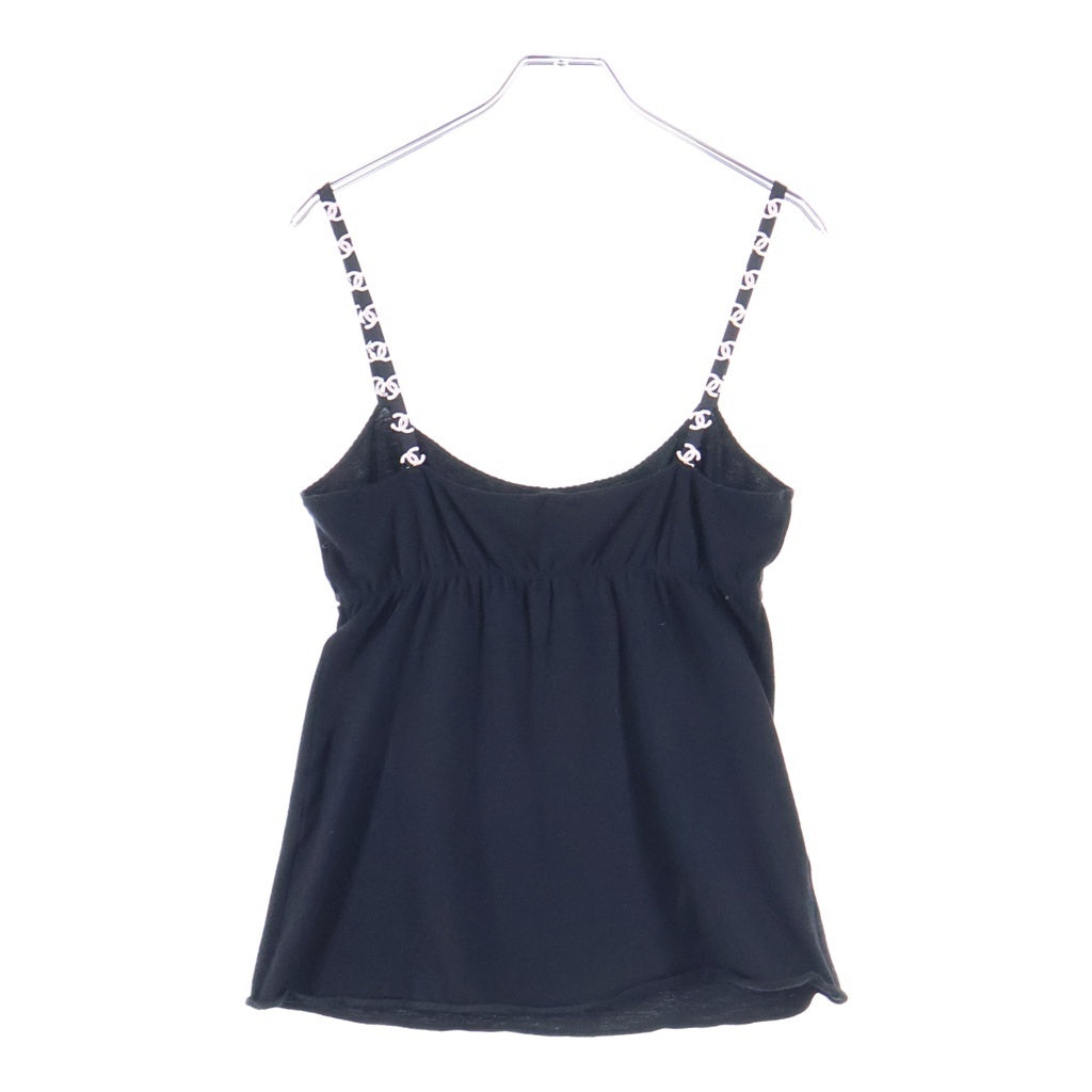 CHANEL(シャネル) 05AW VINTAGE CC&STAR Embroidery Sleeveless Tops ココマーク スター刺繍 ノースリーブトップス キャミソール ブラック P26798V12751 レディース
