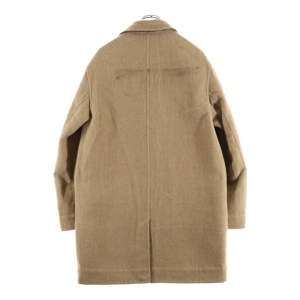 FENDI(フェンディ) リバーシブルステンカラーコート ウール キャメル チェック柄 グレー/ブラウン 12CPF-21-1492