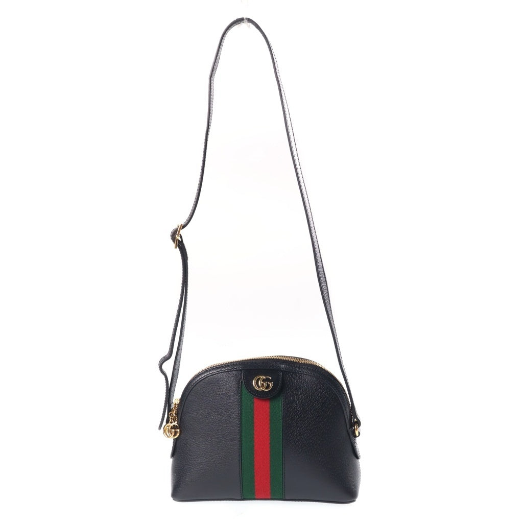 GUCCI(グッチ) オフィディア ショルダーバッグ スモール シェリーライン レザー ブラック 499621 レディース