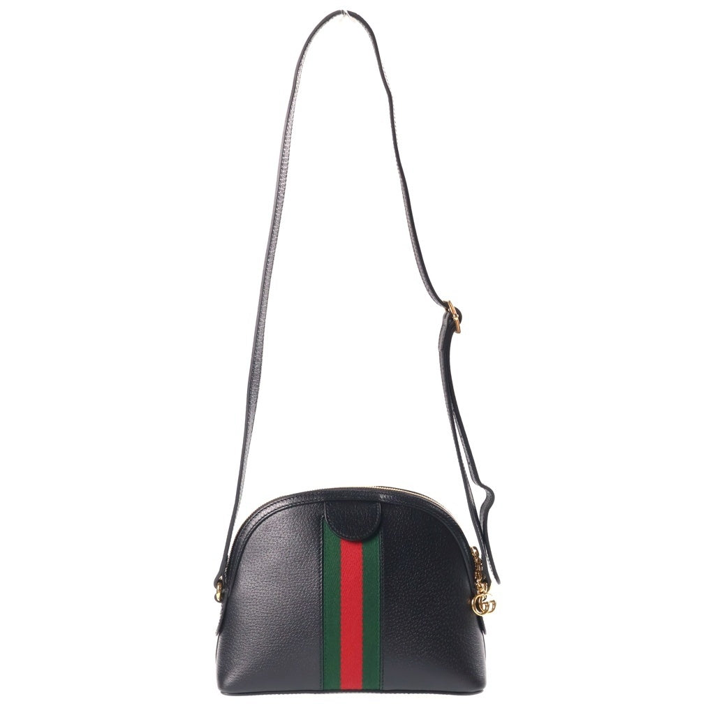 GUCCI(グッチ) オフィディア ショルダーバッグ スモール シェリーライン レザー ブラック 499621 レディース
