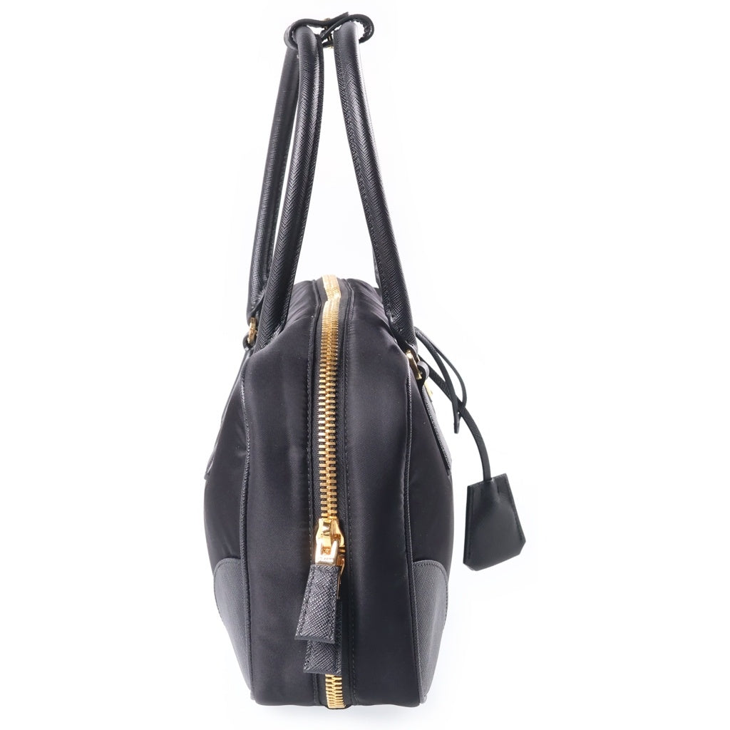 PRADA(プラダ) Re-Edition1978 ミディアム 2WAY ショルダー ハンドバッグ ナイロン レザー ブラック 1BB115 レディース