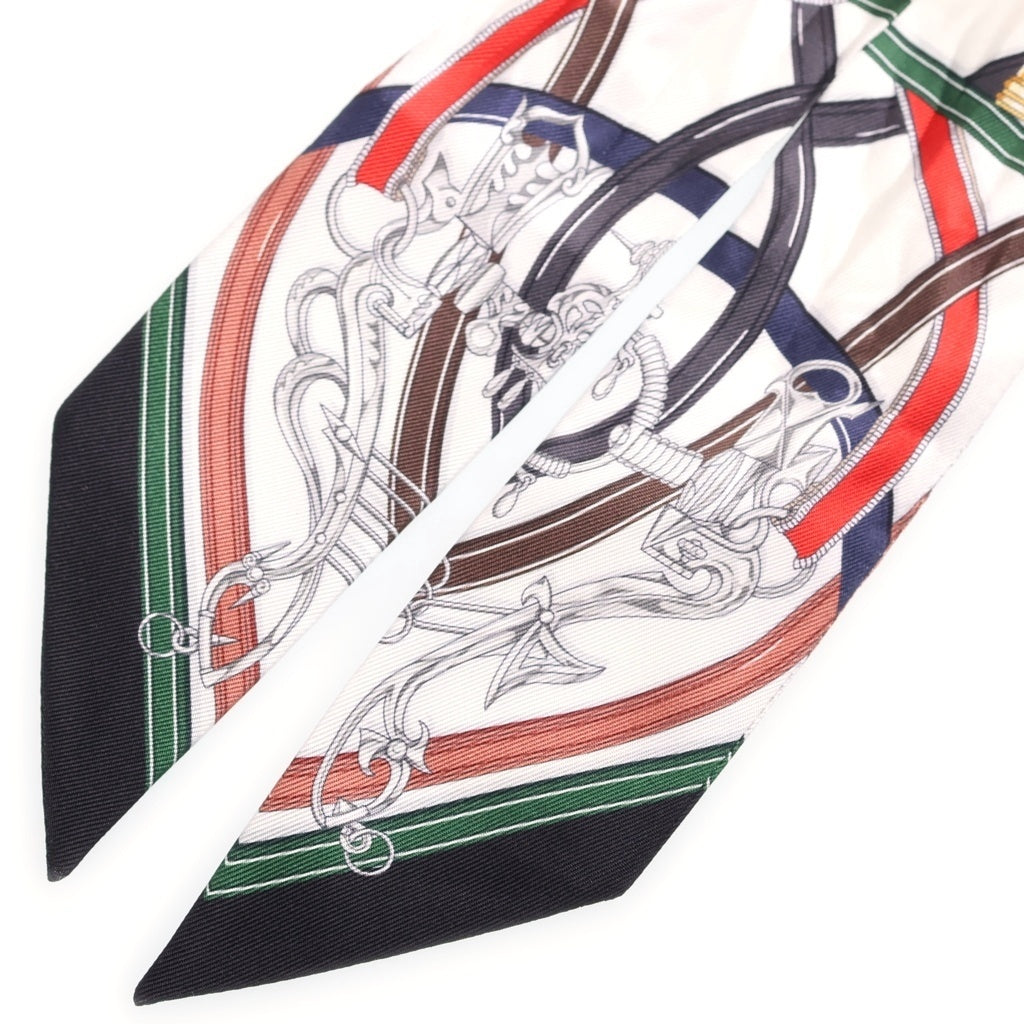 HERMES(エルメス) ツイリー 伝説のハーネス Harnais Legendaire スカーフ シルク ホワイト マルチカラー レディース