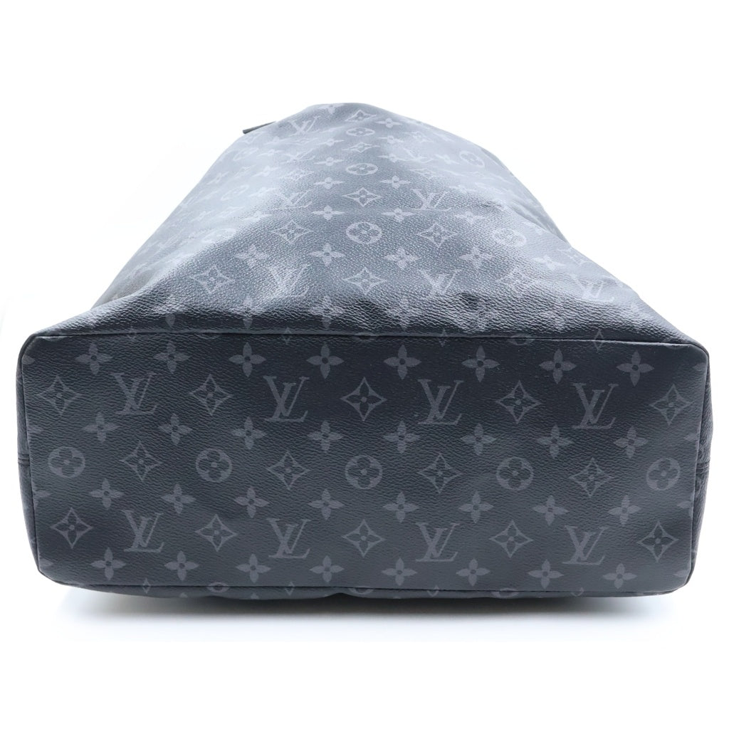 LOUIS VUITTON(ルイヴィトン) エクリプス カバライト ハンドバッグ トートバッグ ブラック レザー×PVC M44228 シルバー金具