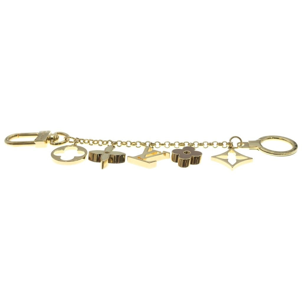 LOUIS VUITTON(ルイヴィトン) フルール・ドゥ・モノグラム バッグチャーム キーリング キーホルダー ゴールド M65111 レディース