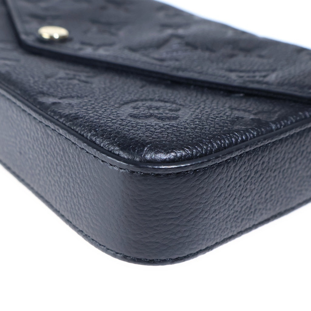 LOUIS VUITTON(ルイヴィトン) モノグラム アンプラント ポシェットフェリシー レザー チェーンウォレット ショルダーバッグ 長財布 ノワール ブラック M82477 レディース