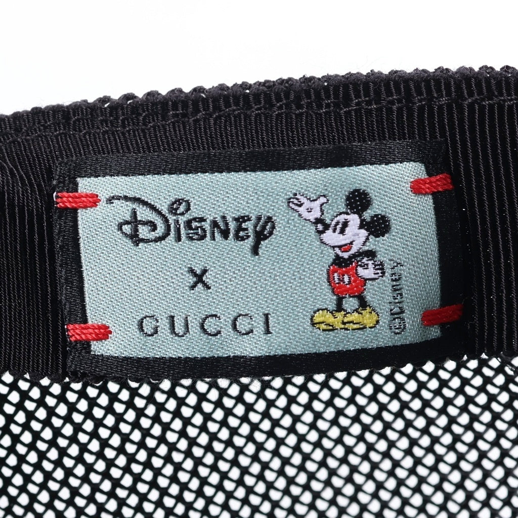GUCCI(グッチ) ×Disney マイクロGGスプリーム レザー×メッシュ ベースボールキャップ 帽子 #M ブラウン 602979 レディース