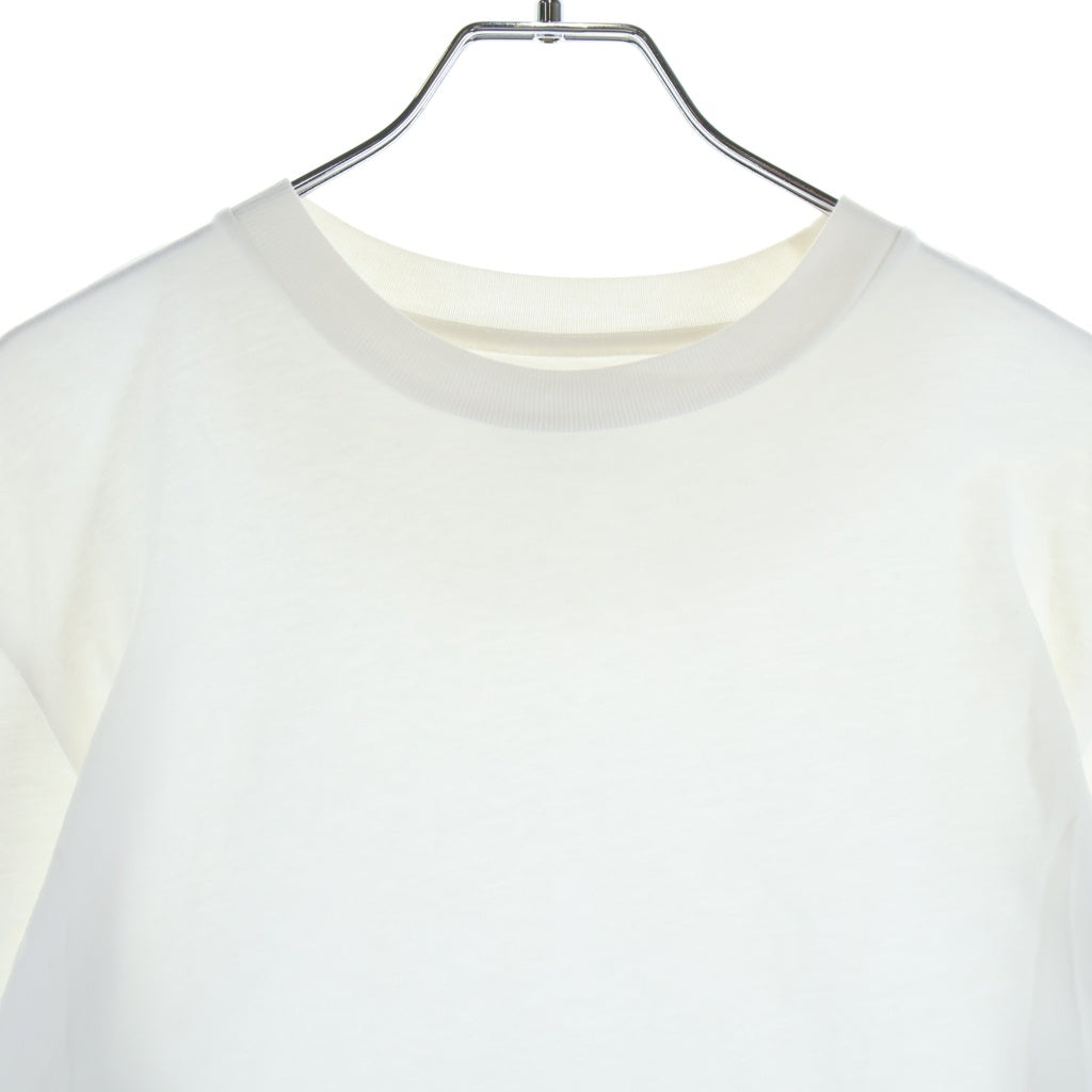 JIL SANDER +(ジルサンダープラス) 裾ロゴ コットン クルーネック 長袖 Tシャツ カットソー #S ホワイト J40GC0002 J45048 レディース