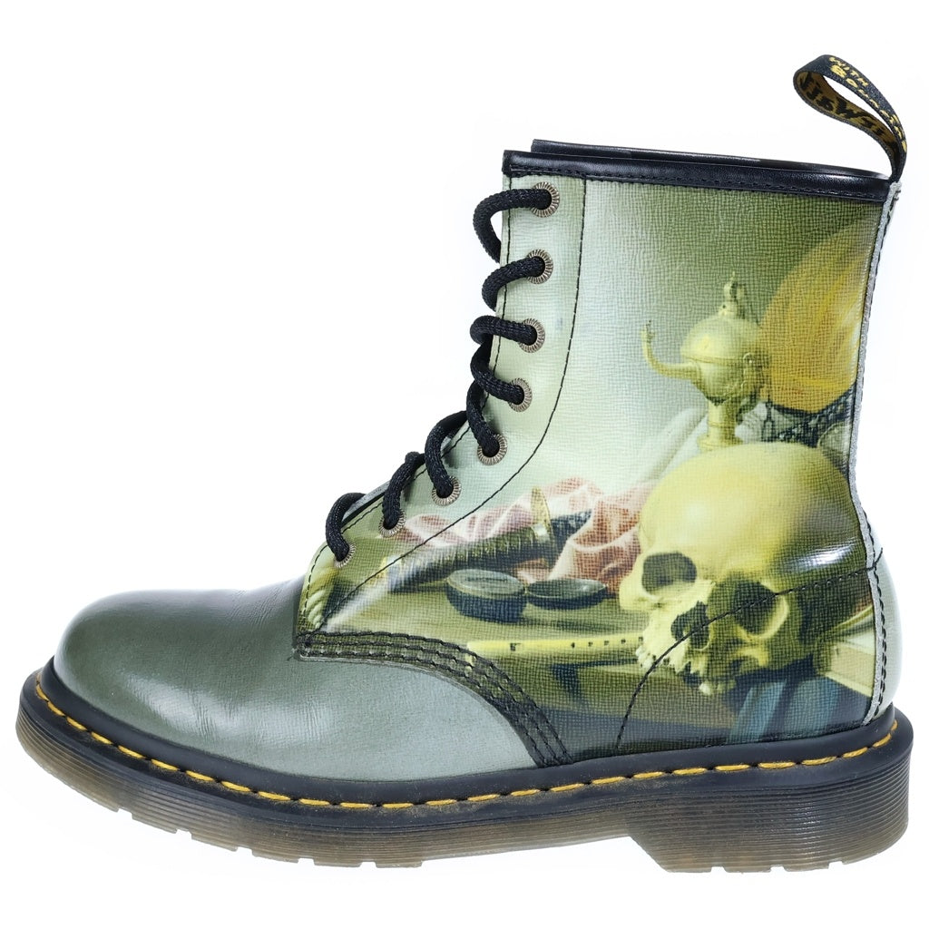 Dr.Martens(ドクターマーチン) 1460ナショナルギャラリー 8ホールブーツ ハルメン・ステーンウェイク グリーン PVC×レザー 32123649 レディース