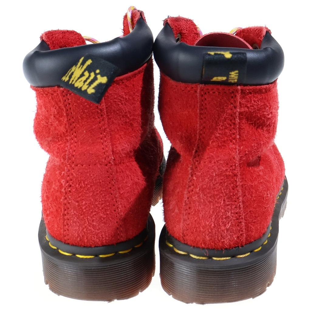 Dr.Martens(ドクターマーチン) 039 BEN 6ホールブーツ レッド×ブラウン スエード×レザー レディース