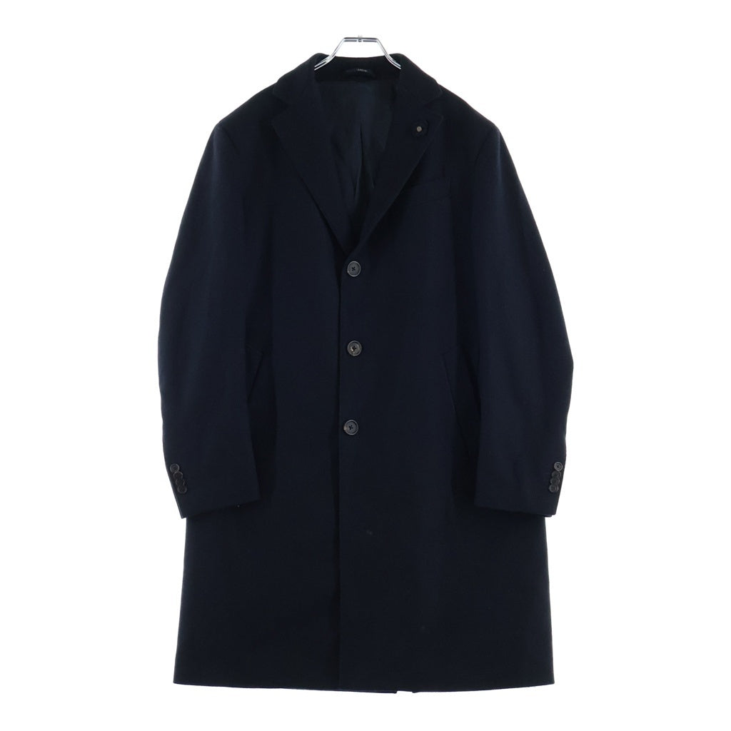LARDINI(ラルディーニ) ブートニエール チェスターコート ロングコート ウール ネイビー