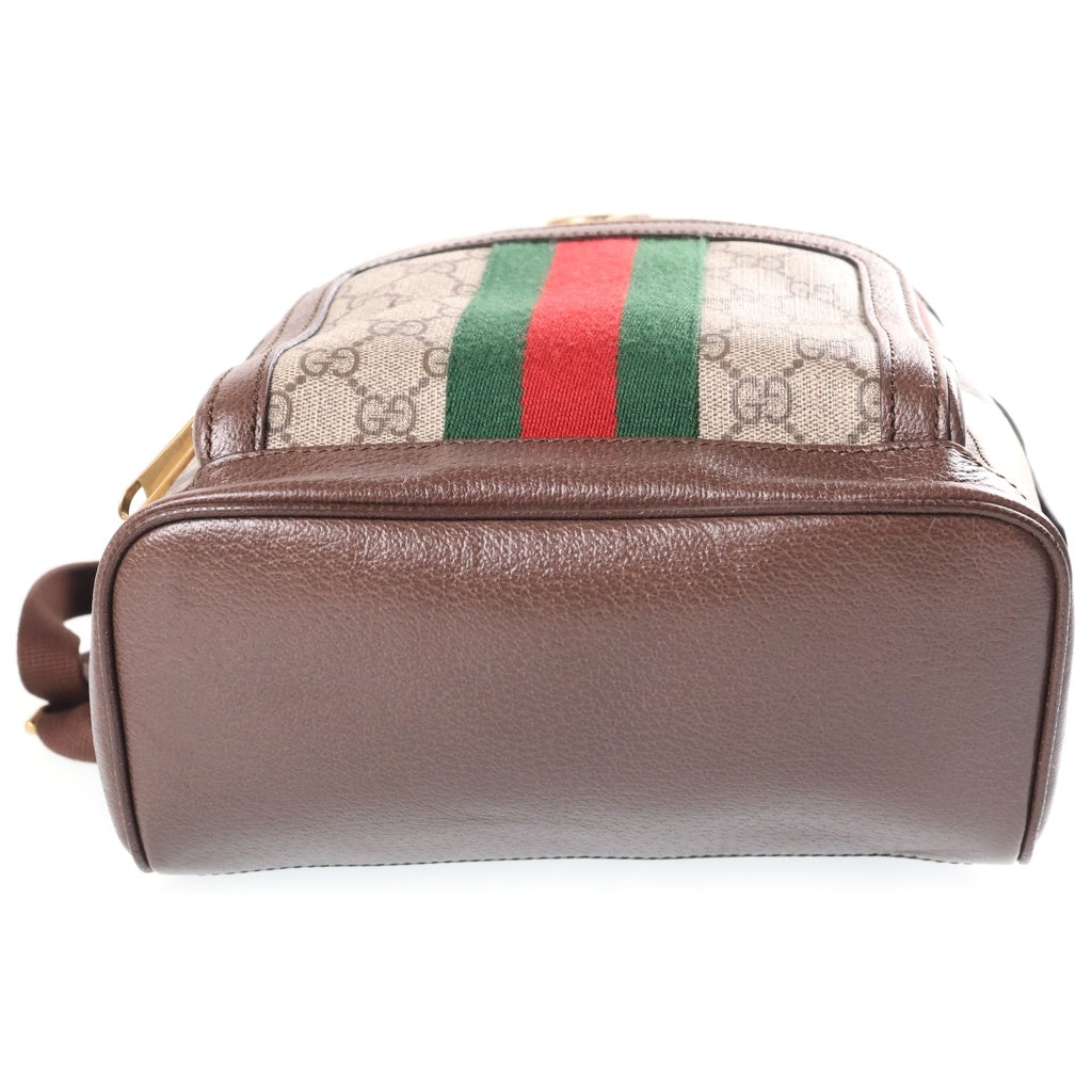 GUCCI(グッチ) オフィディア GGスプリーム バックパック リュックサック バッグ PVC レザー ベージュ/ブラウン 547965