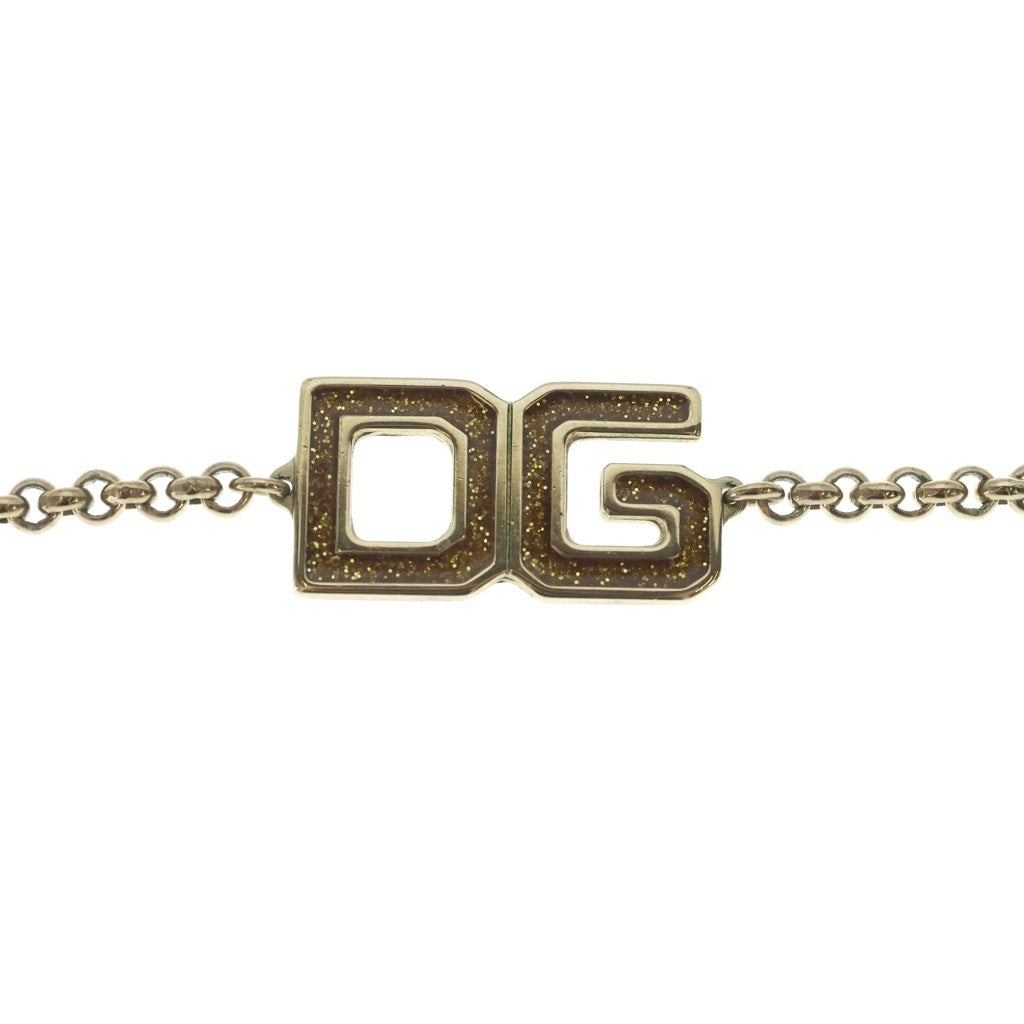 DOLCE & GABBANA(ドルチェアンドガッバーナ) ネックレス ペンダント ゴールド チェーン レザー×GP