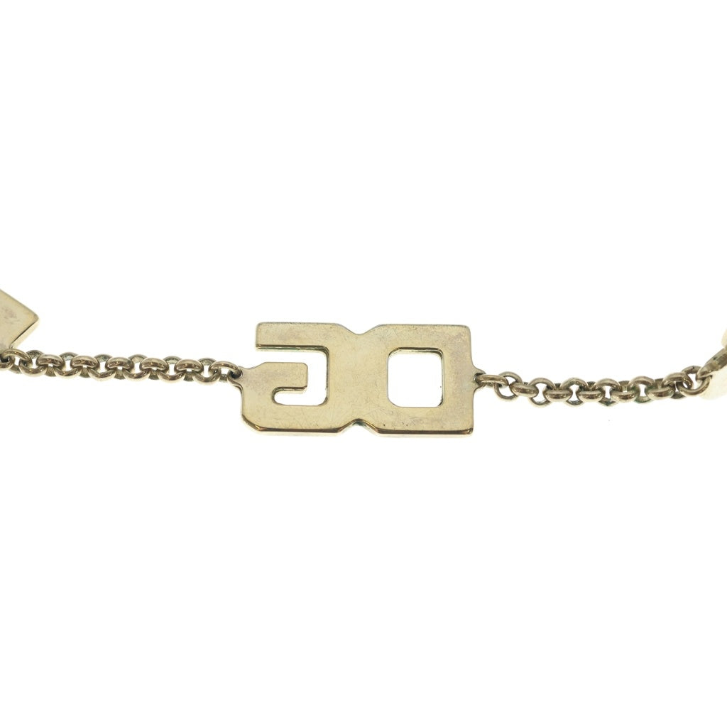 DOLCE & GABBANA(ドルチェアンドガッバーナ) ネックレス ペンダント ゴールド チェーン レザー×GP