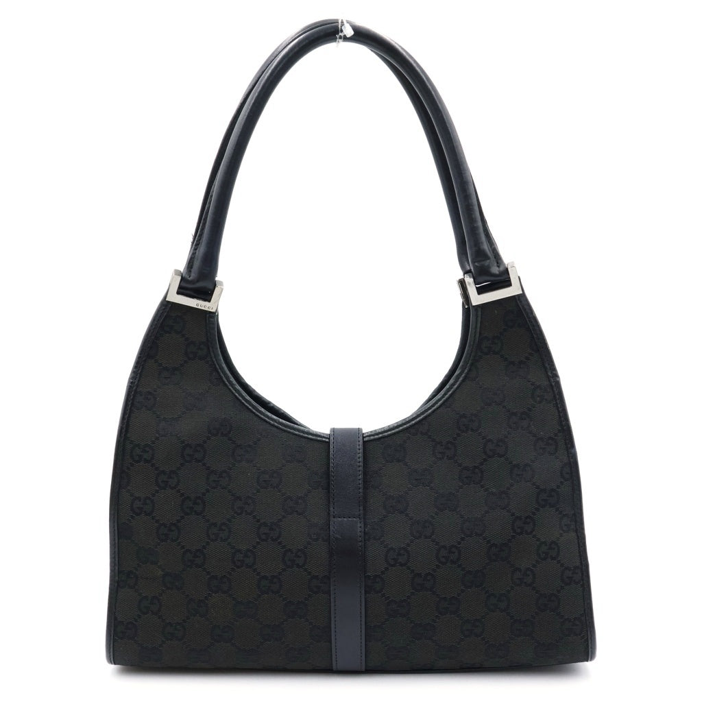 GUCCI(グッチ) ジャッキーライン ショルダーバッグ ハンドバック GGキャンバス レザー ブラック 01719 レディース