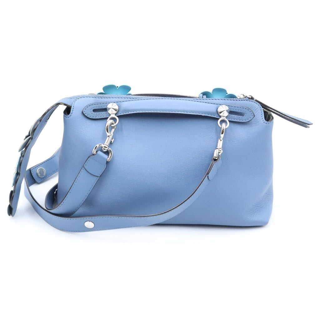 FENDI(フェンディ) バイザウェイ ミディアム レザー 2WAY ハンド ショルダーバッグ シルバー金具 ブルー 8BL124 レディース