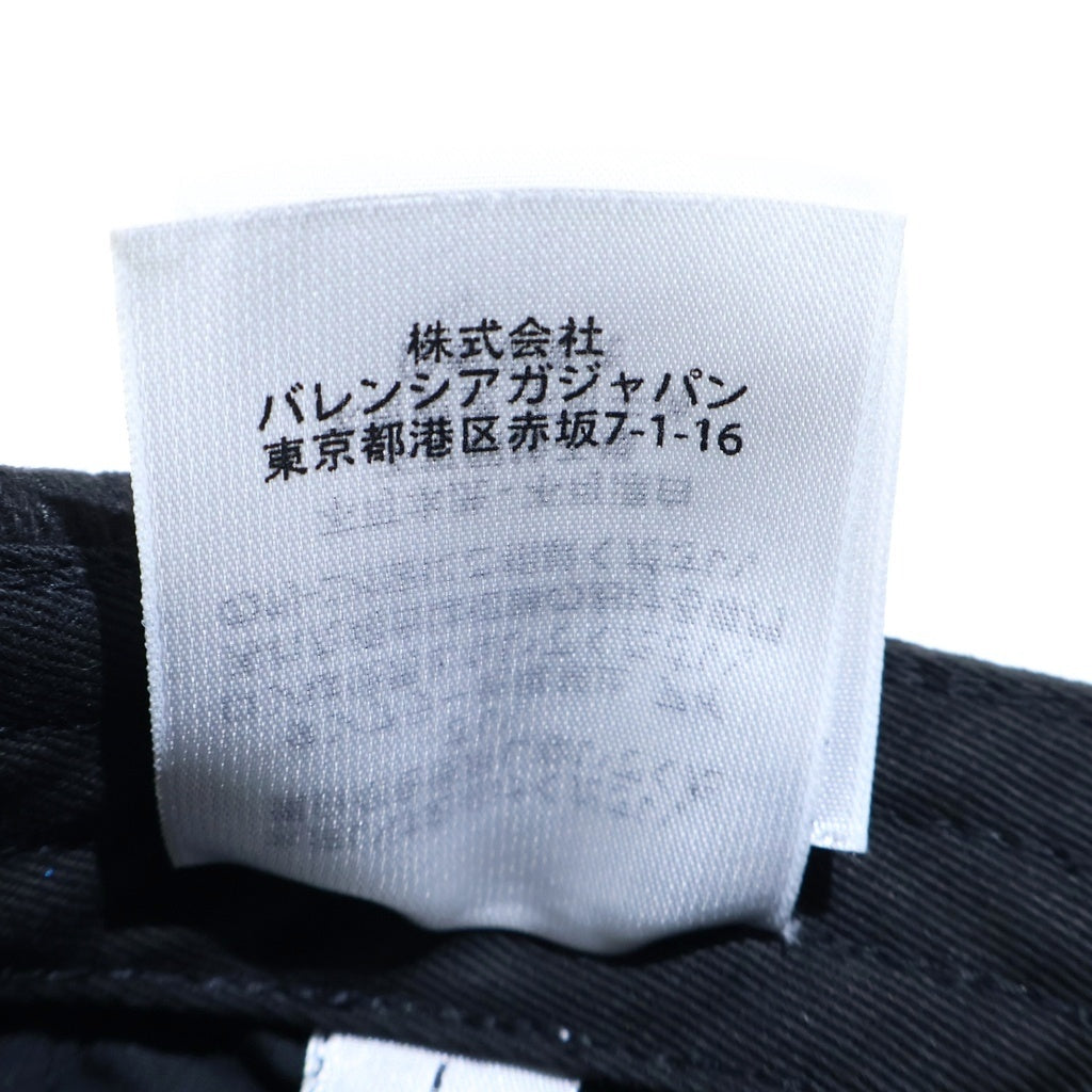 BALENCIAGA(バレンシアガ) ロゴ刺繍 6パネル ベースボール キャップ ブラック/ピンク レディース