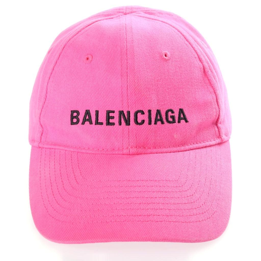 BALENCIAGA(バレンシアガ) ロゴ刺繍 ベースボールキャップ ピンク #L レディース