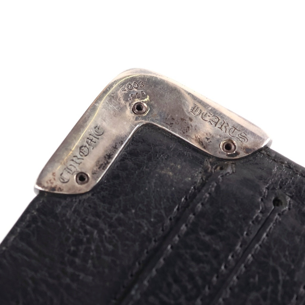 CHROME HEARTS(クロムハーツ) LONG SINGLE FOLD WALLET ロング シングルフォールド ウォレット 長財布 レザー ブラック