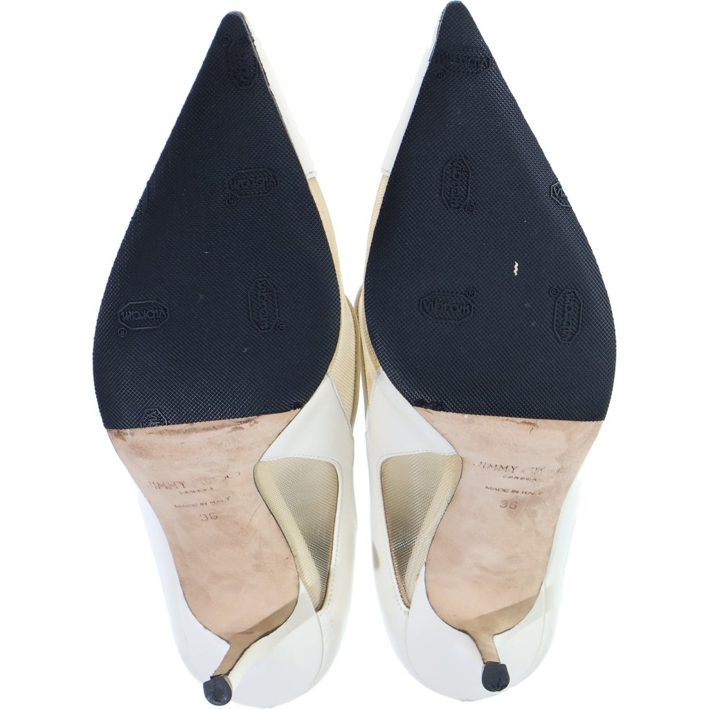 JIMMY CHOO(ジミーチュウ) ヒール パンプス メッシュ アイボリー レディース