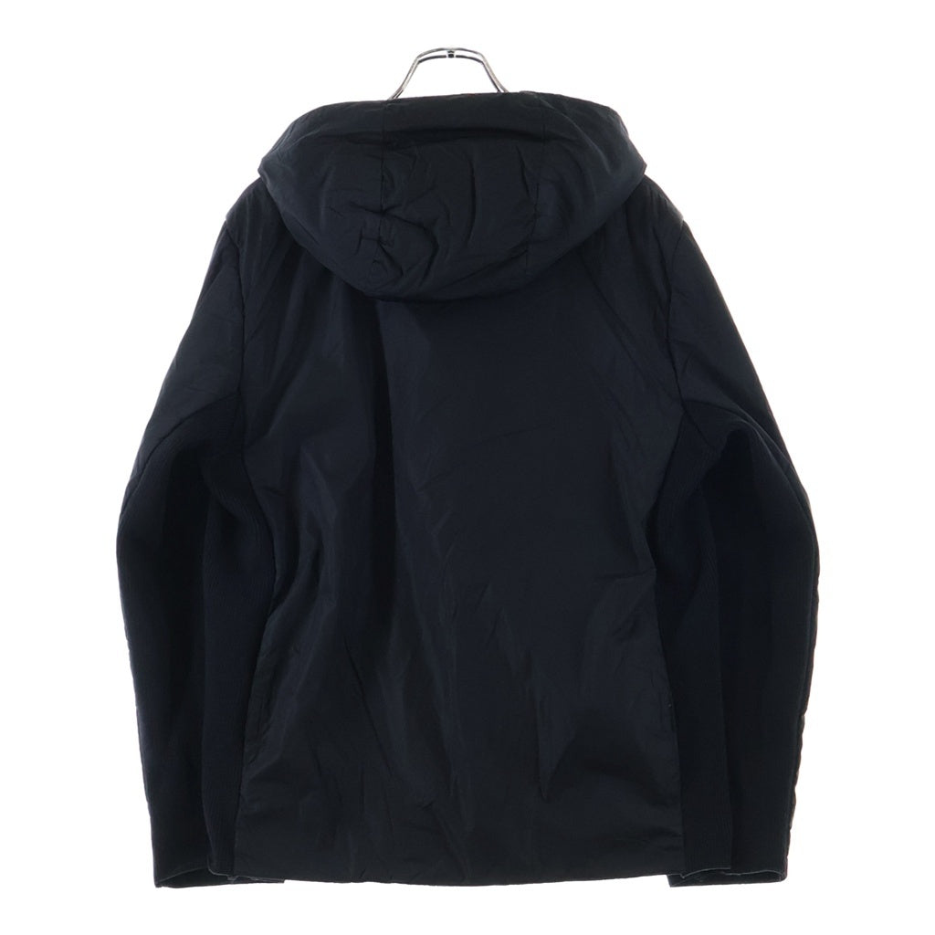 PRADA SPORT(プラダ スポーツ) 00s archive Hooded Jacket ウール切り替え ナイロンジャケット フード アーカイブ イタリア製 ブラック