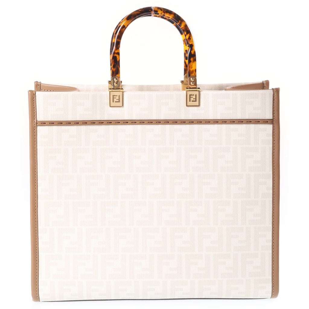 FENDI(フェンディ) サンシャイン 2WAYトートバッグ ハンドバッグ ビキニガールズ アイボリー×ブラウン PVC×レザー レディース