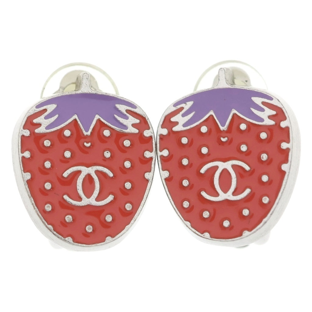 CHANEL(シャネル) ストロベリー イヤリング レッド×シルバー 04P レディース