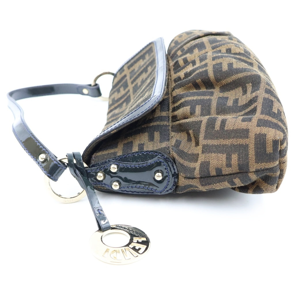 FENDI(フェンディ) ズッカ シェフバッグ ハンドバッグ ワンショルダーバッグ ブラウン ゴールド金具