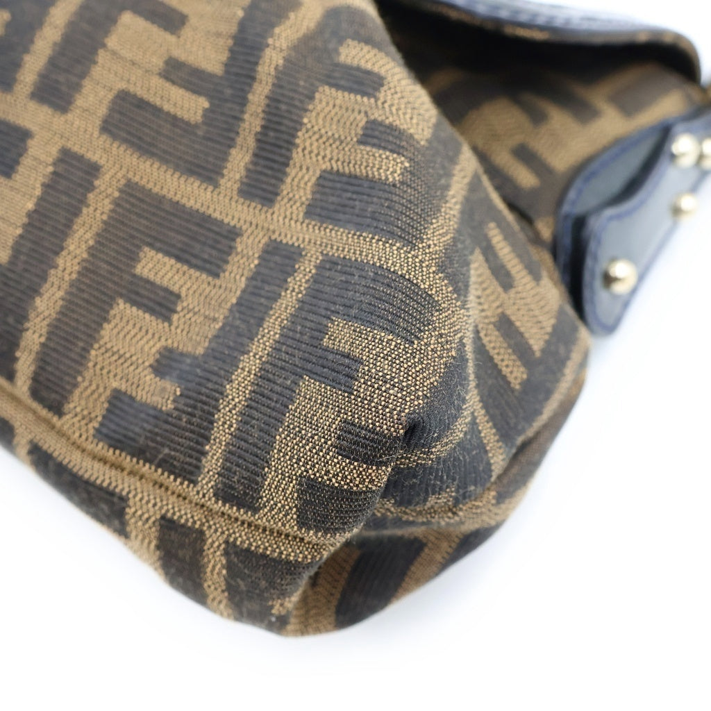 FENDI(フェンディ) ズッカ シェフバッグ ハンドバッグ ワンショルダーバッグ ブラウン ゴールド金具