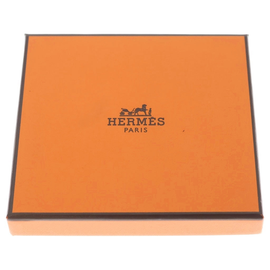 HERMES(エルメス) バスティア シェーブル ミニ財布 コインケース 小物入れ イエロー レザー W刻印 レディース
