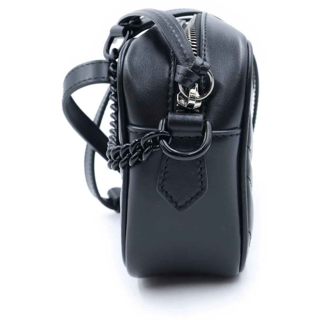 GUCCI(グッチ) GGマーモント ミニ ショルダーバッグ チェーン レザー ブラック 634936 レディース