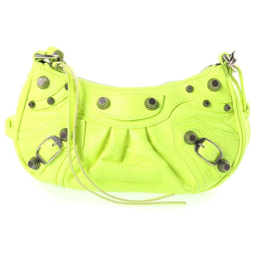 BALENCIAGA(バレンシアガ) LE CAGOLE MINI BB ルカゴール ミニ レザー 2WAY ミニショルダーバッグ ハンドバッグ ライトイエロー 695814 レディース