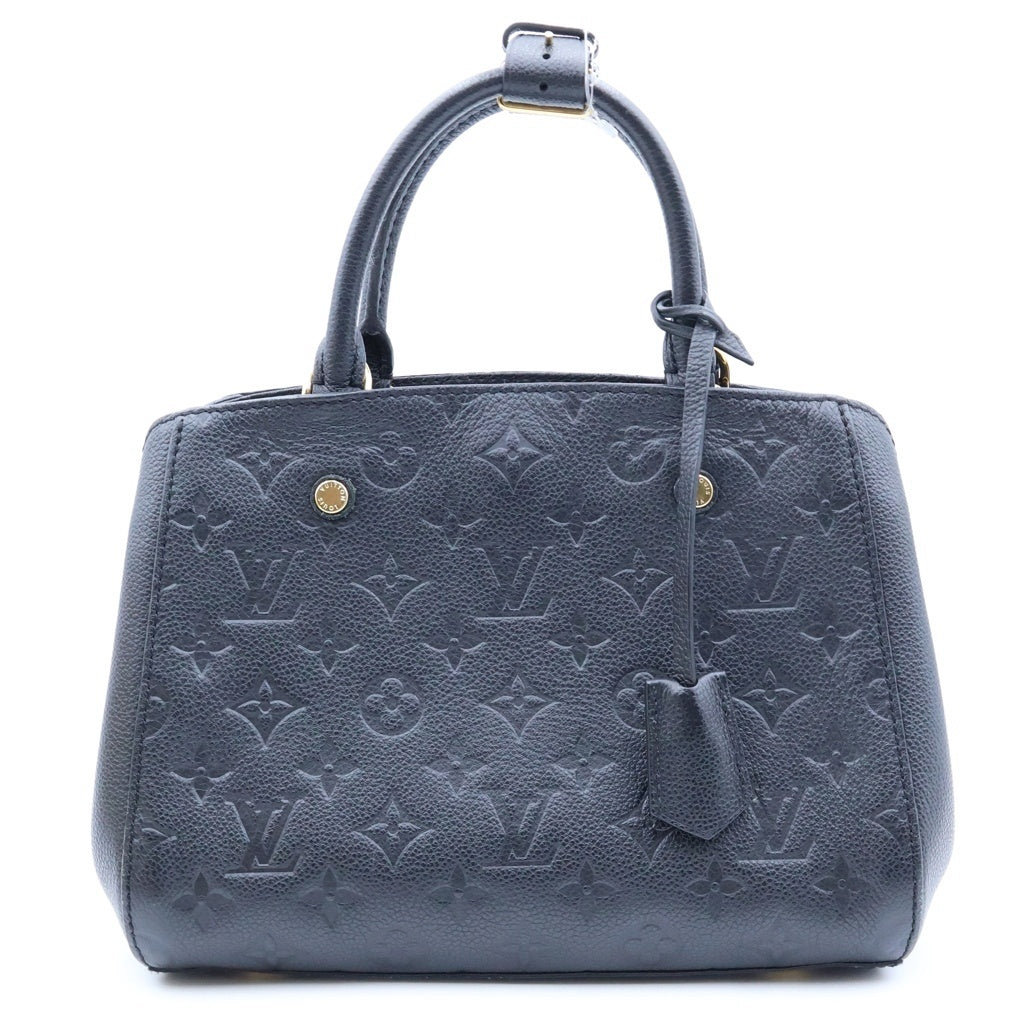 LOUIS VUITTON(ルイヴィトン) モノグラムアンプラント モンテーニュBB ハンドバッグ ブラック レザー M41053 レディース