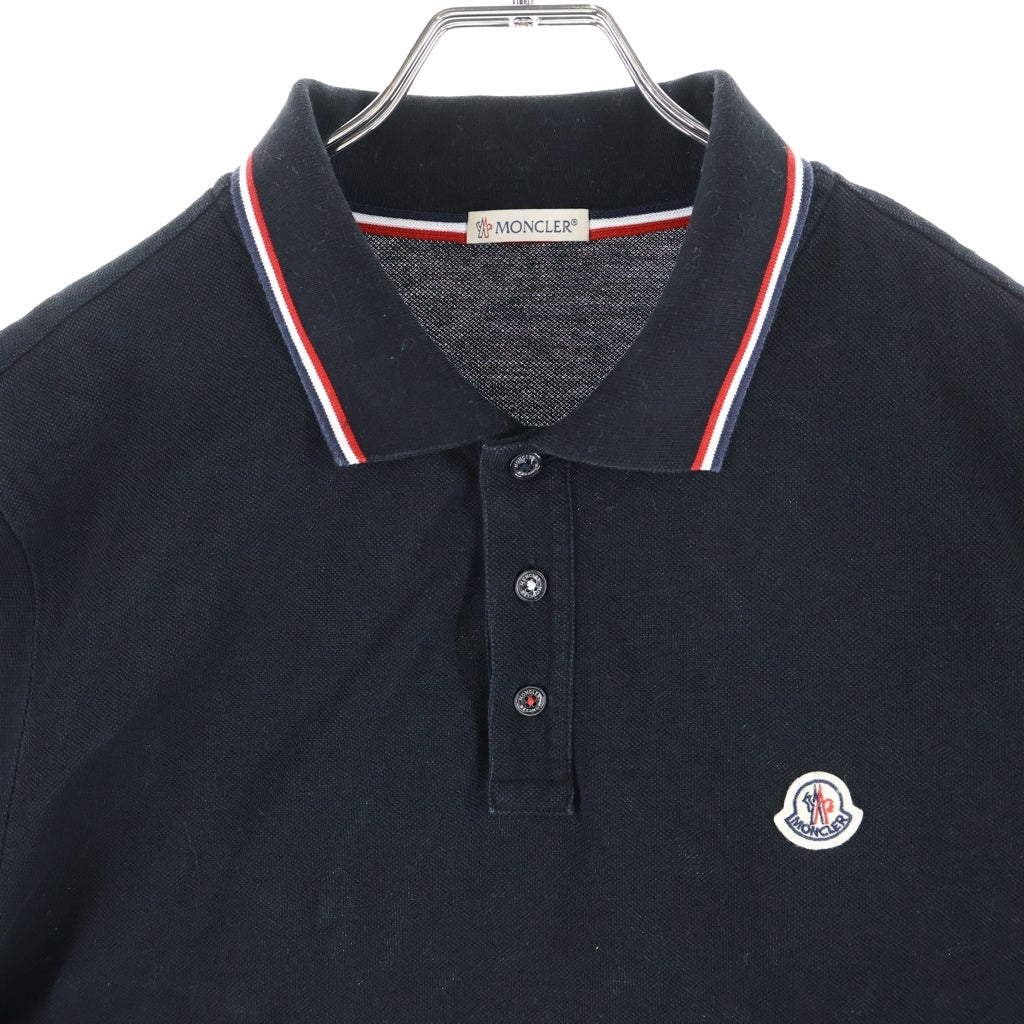 MONCLER(モンクレール) ロゴ ポロシャツ ブラック コットン D10918345600