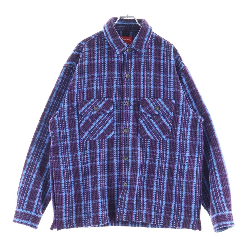 SUPREME(シュプリーム) ■ヘビー フランネルシャツ パープル コットン M