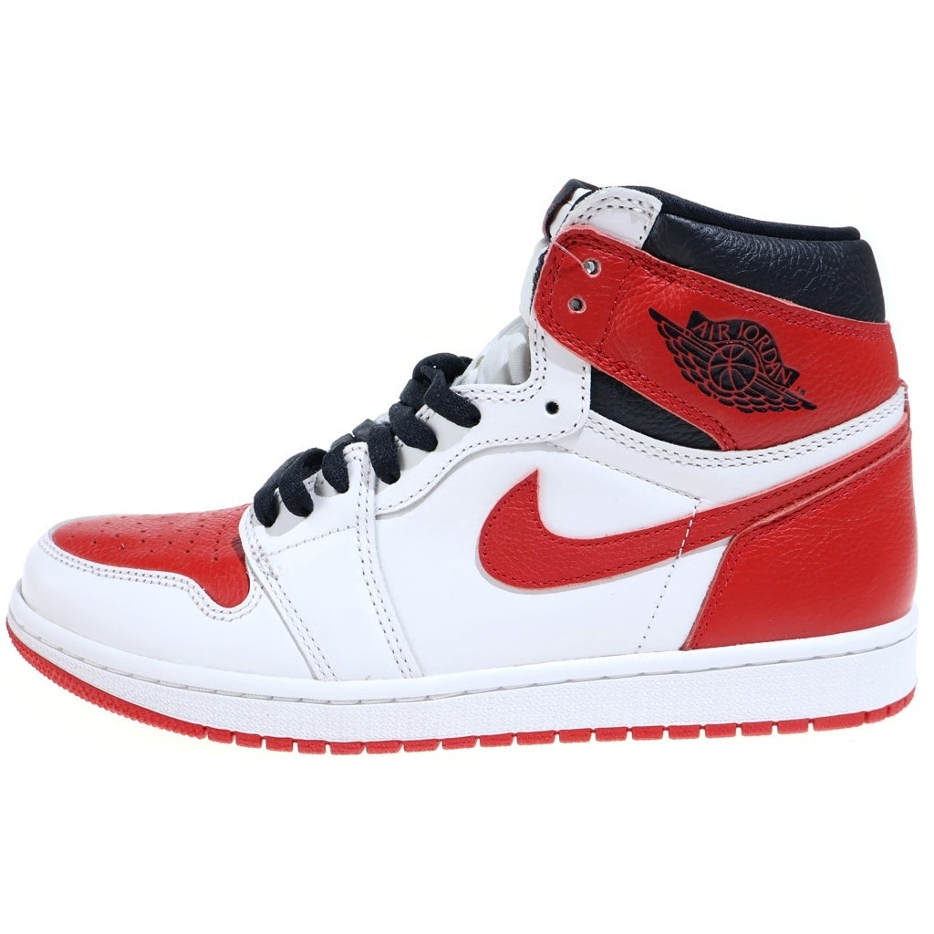 NIKE(ナイキ) エアジョーダン1 ハイ OG ヘリテージ ハイカットスニーカー レッド×ブラック×ホワイト #43 555088-161