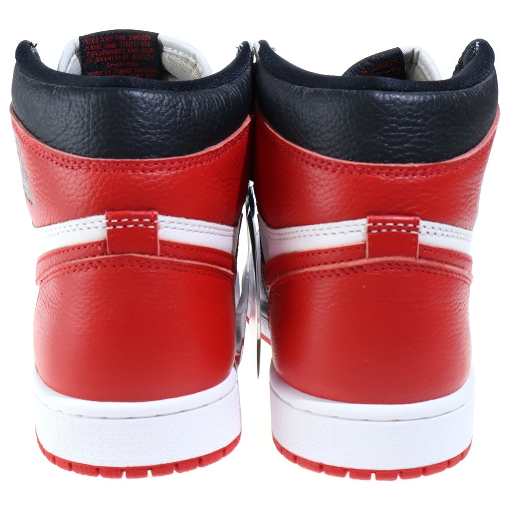 NIKE(ナイキ) エアジョーダン1 ハイ OG ヘリテージ ハイカットスニーカー レッド×ブラック×ホワイト #43 555088-161