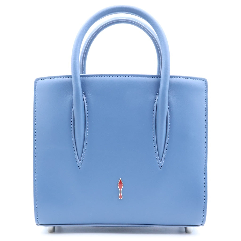 CHRISTIAN LOUBOUTIN(クリスチャンルブタン) パロマ ミニ スタッズ レザー×デニム 2WAY ハンドバッグ ショルダーバッグ ブルー レディース