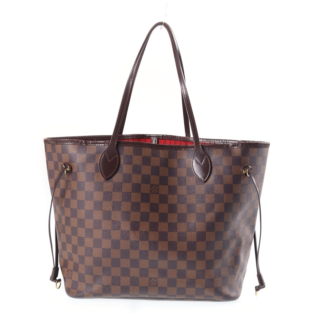LOUIS VUITTON(ルイヴィトン) ダミエ ネヴァーフルMM 旧型 ハンドバッグ トートバッグ ブラウン レザー×PVC N51105 ゴールド金具 レディース