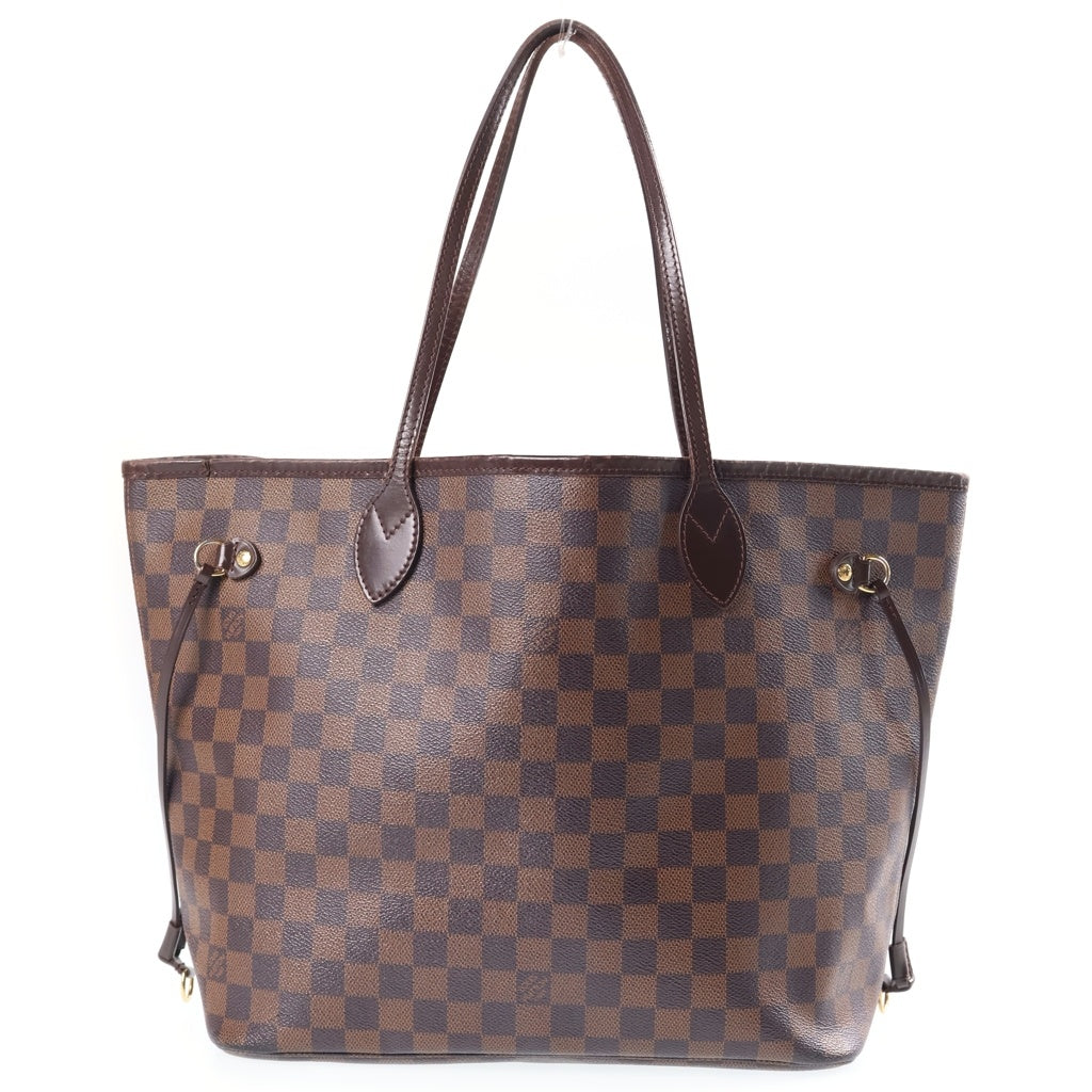 LOUIS VUITTON(ルイヴィトン) ダミエ ネヴァーフルMM 旧型 ハンドバッグ トートバッグ ブラウン レザー×PVC N51105 ゴールド金具 レディース