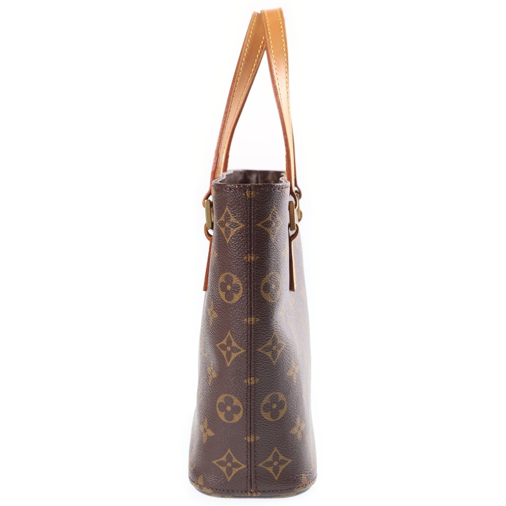 LOUIS VUITTON(ルイヴィトン) モノグラム ヴァヴァンPM ハンドバッグ ミニトートバッグ ブラウン レザー×PVC M51172 ゴールド金具 レディース