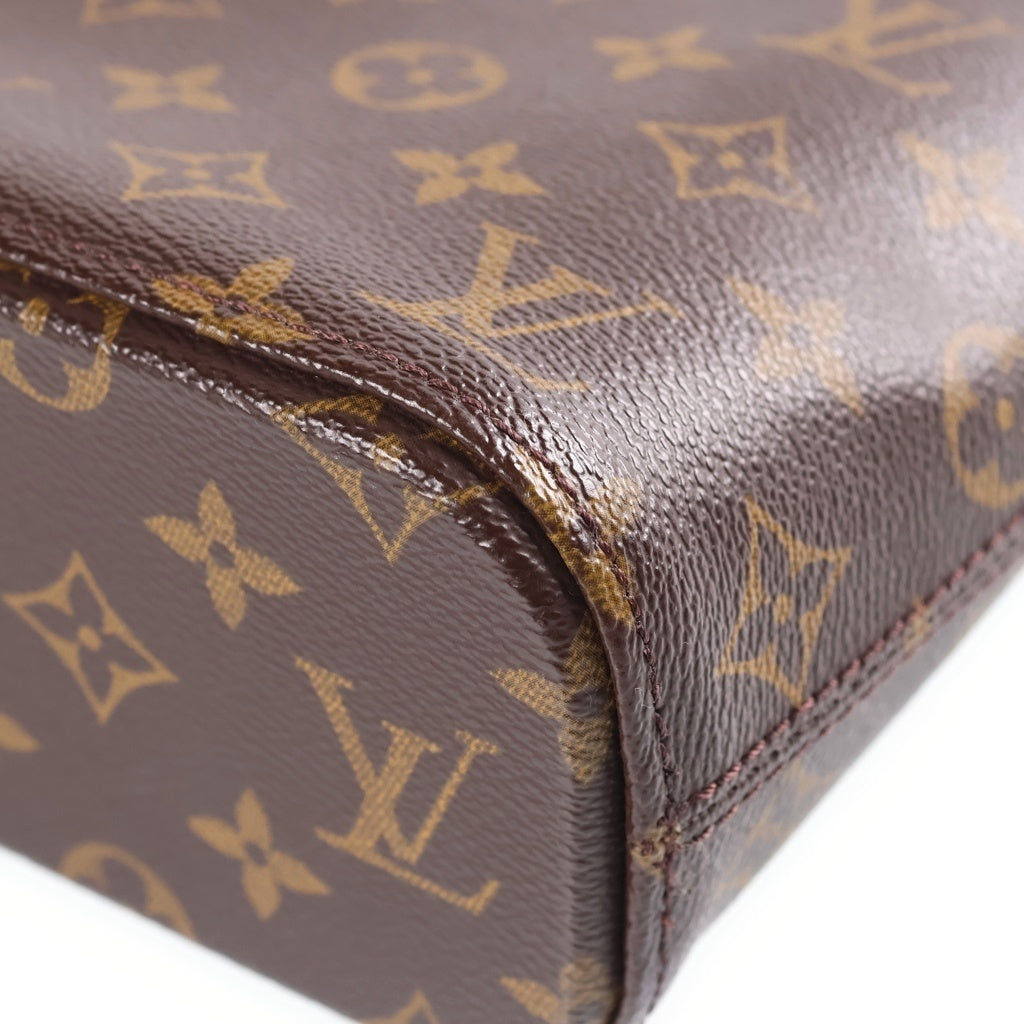 LOUIS VUITTON(ルイヴィトン) モノグラム ヴァヴァンPM ハンドバッグ ミニトートバッグ ブラウン レザー×PVC M51172 ゴールド金具 レディース