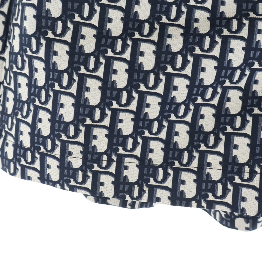 Christian Dior(クリスチャンディオール) オブリーク キュロットスカート ネイビー×ホワイト ポリエステル 357P15A2970 レディース