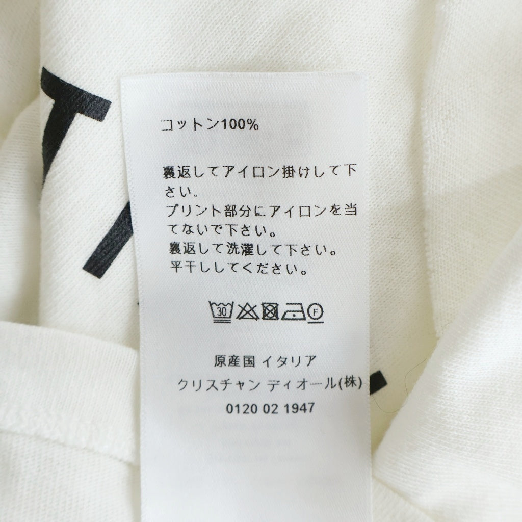 Christian Dior(クリスチャンディオール) ロゴ フリルTシャツ ホワイト コットン 323T43A4416 レディース