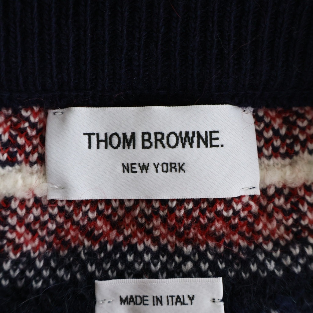THOM BROWNE(トムブラウン) タータンジャガード スカート レッド×ホワイト×ネイビー ウール NO.FKK119A レディース