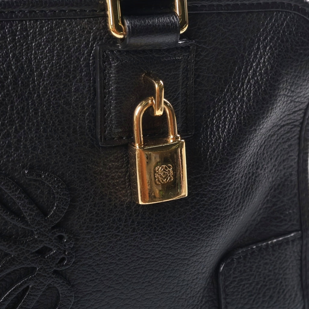 LOEWE(ロエベ) アマソナ28 ハンドバッグ ボストンバッグ ブラック レザー ゴールド金具 レディース