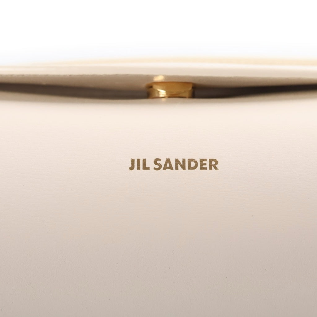 JIL SANDER(ジルサンダー) カンノーロ スモール レザー 2WAY ハンド ショルダーバッグ ゴールド金具 ホワイト レディース