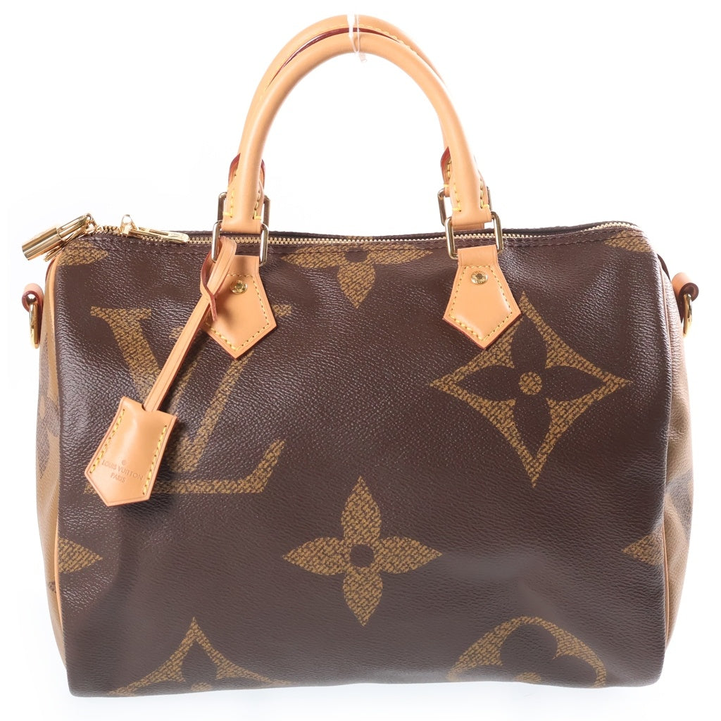 LOUIS VUITTON(ルイヴィトン) モノグラムジャイアント スピーディバンドリエール30 ハンドバッグ ボストンバッグ ショルダーバッグ 2WAY PVC×レザー ブラウン M44602 ICタイプ レディース