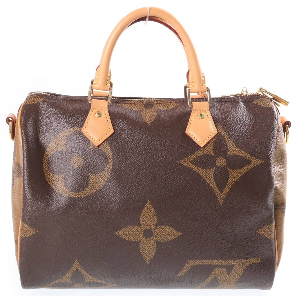 LOUIS VUITTON(ルイヴィトン) モノグラムジャイアント スピーディバンドリエール30 ハンドバッグ ボストンバッグ ショルダーバッグ 2WAY PVC×レザー ブラウン M44602 ICタイプ レディース