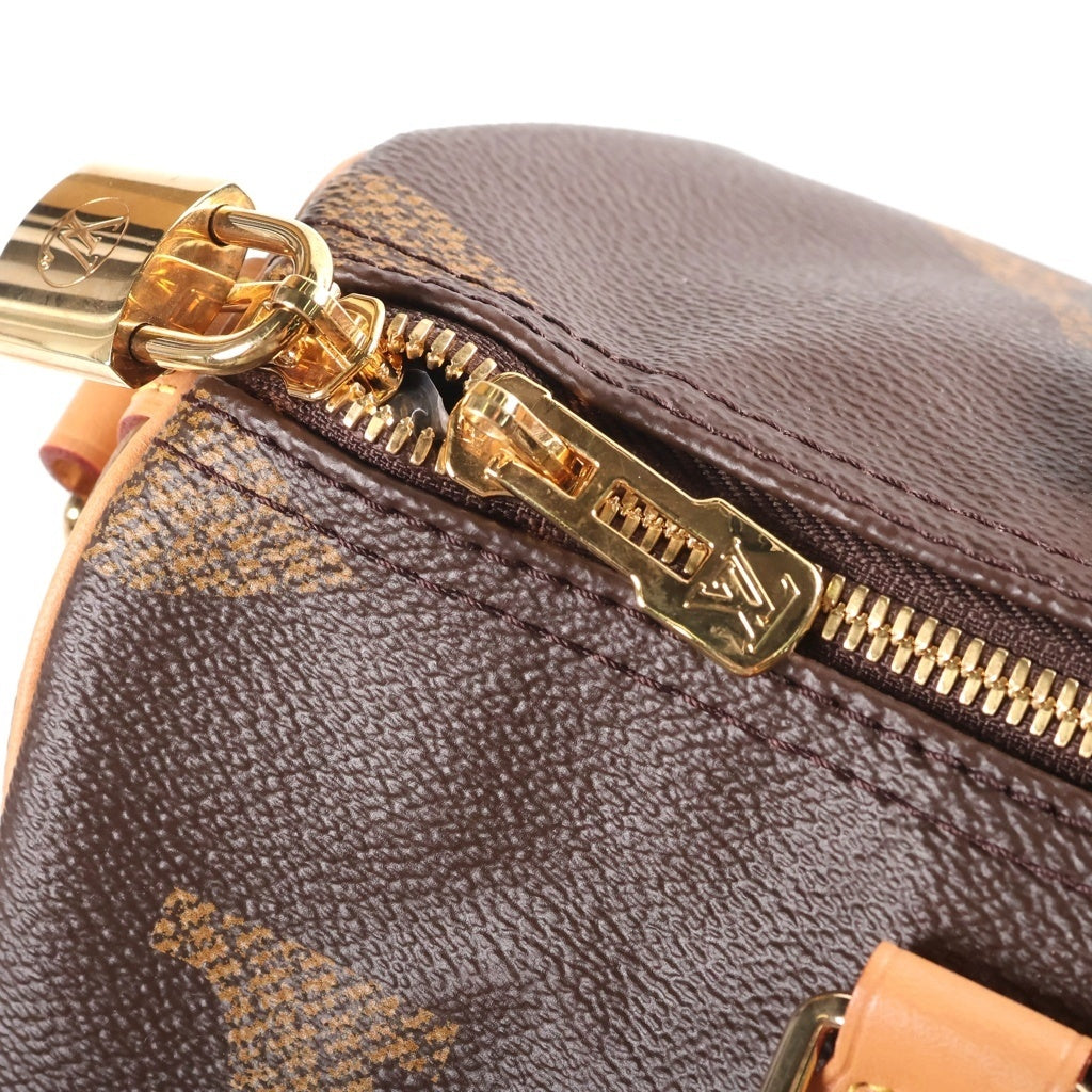 LOUIS VUITTON(ルイヴィトン) モノグラムジャイアント スピーディバンドリエール30 ハンドバッグ ボストンバッグ ショルダーバッグ 2WAY PVC×レザー ブラウン M44602 ICタイプ レディース