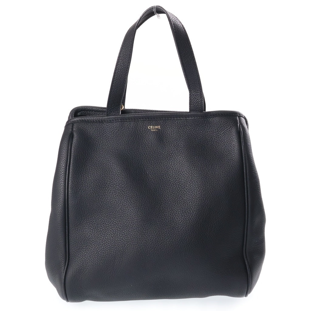 CELINE(セリーヌ) スモール フォールド カバ 2WAYハンドバッグ ショルダーバッグ ブラック レザー ゴールド金具 レディース